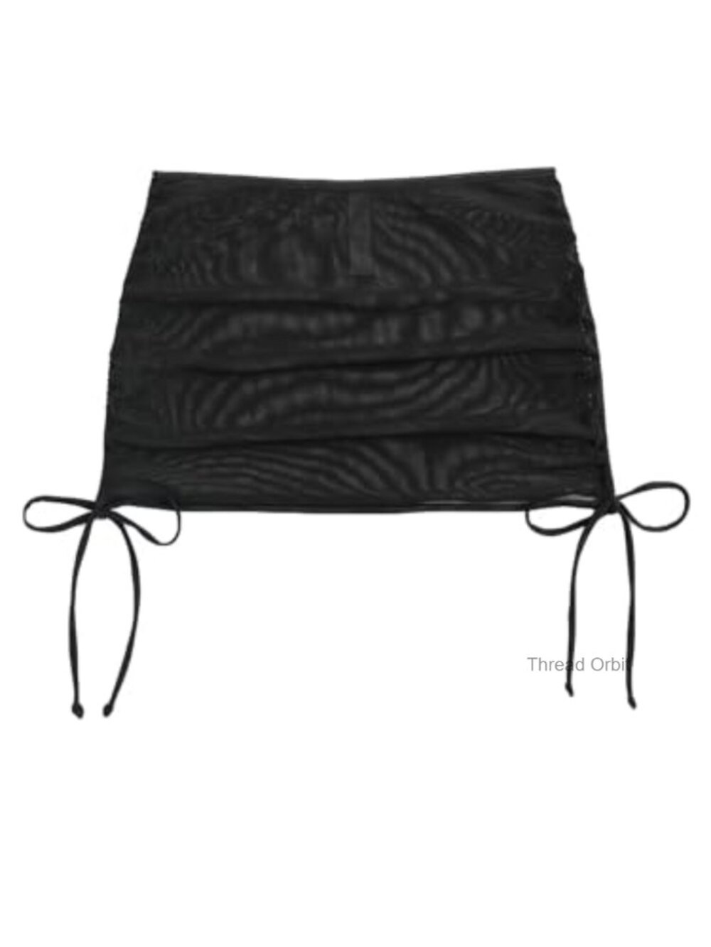 Women's Mesh Sheer Drawstring Bikini Cover Up Skirt Summer